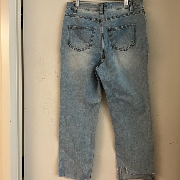 Oak + Fort Denim Jeans Mismatched Hem NWT - Picture 3 of 3